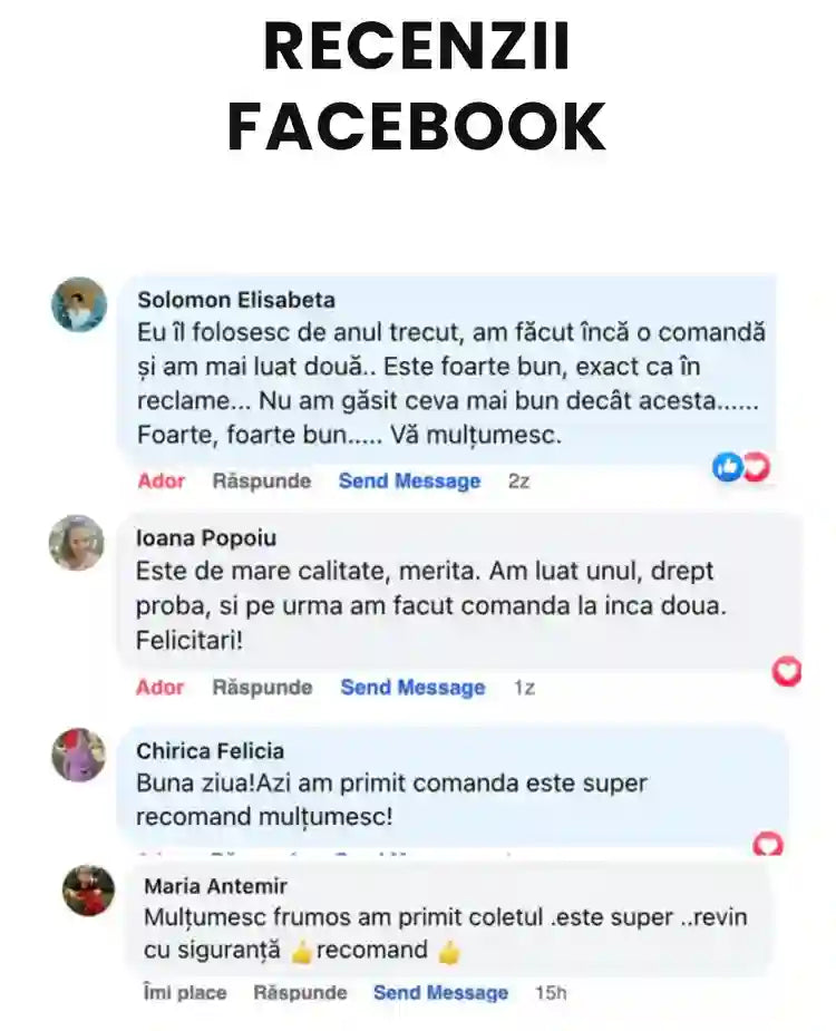 Recenzii Facebook ale clienților